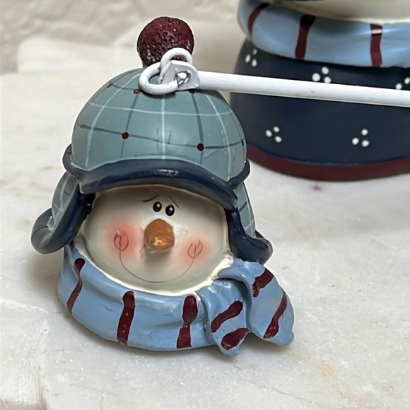 NIB Snowman Candle Holder & Snowman Head Christmas Candle Snuffer - Picture 2 of 14